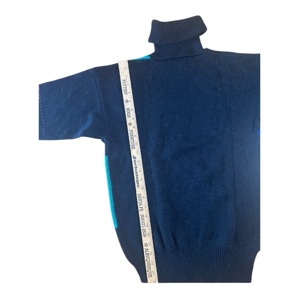 Vintage Geometric 80’s Womens Turtleneck Sweater - Picture 9 of 9